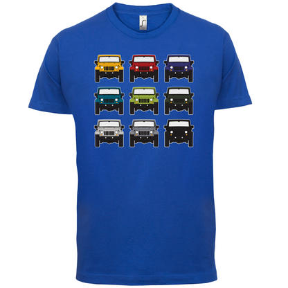 JW 9 Colour Car Grid T Shirt