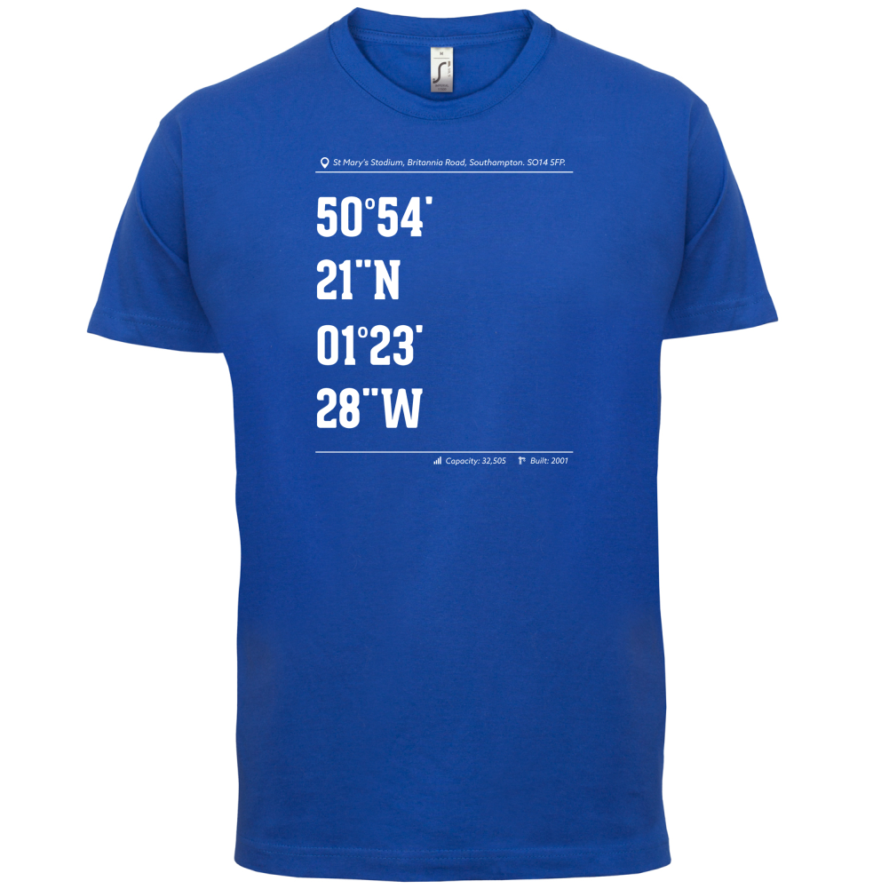 Stadium Coordinates Southampton T Shirt