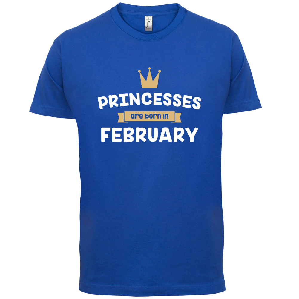 Princesses Are Born In February T Shirt