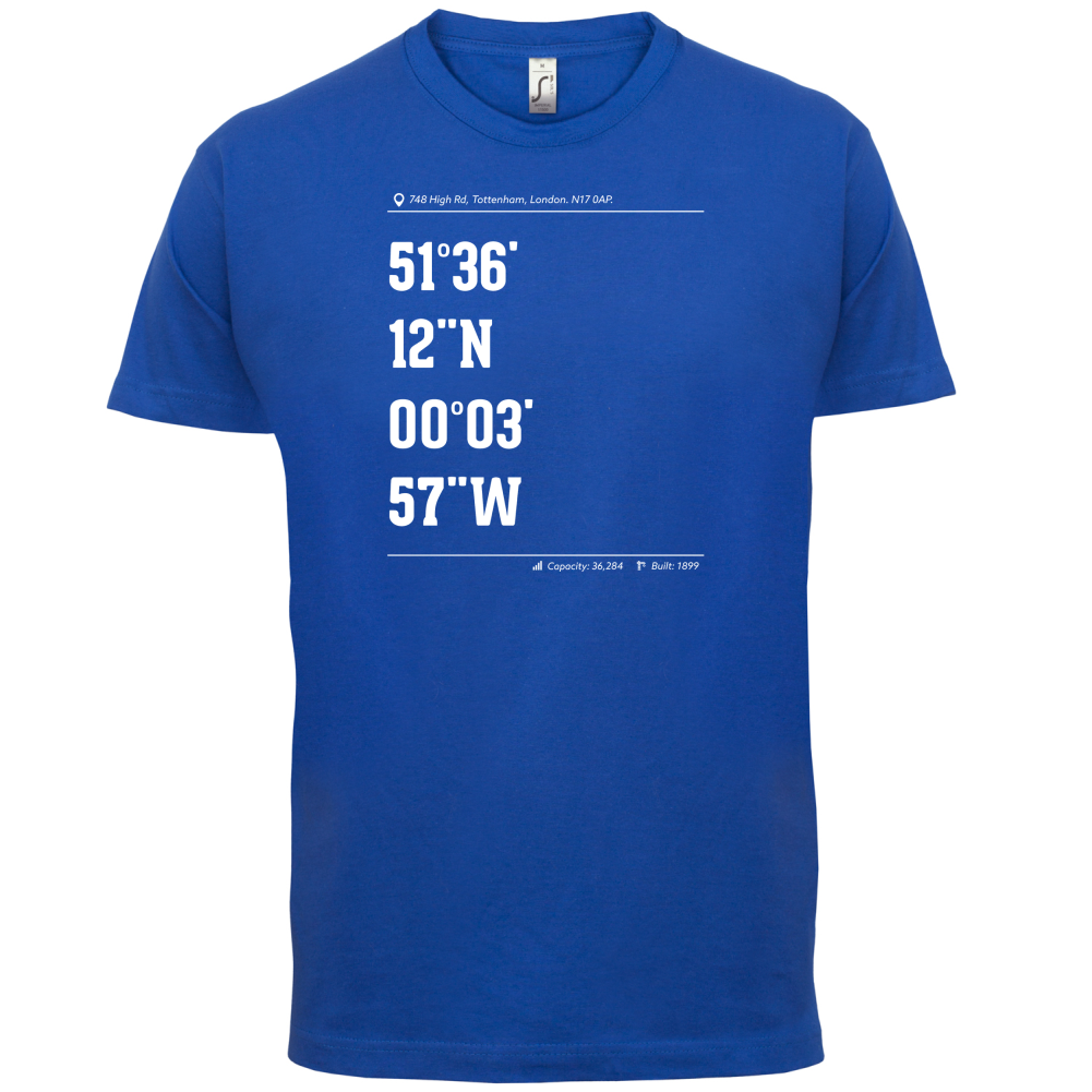 Stadium Coordinates Tottenham T Shirt