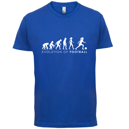 Evolution Of Woman Football T Shirt