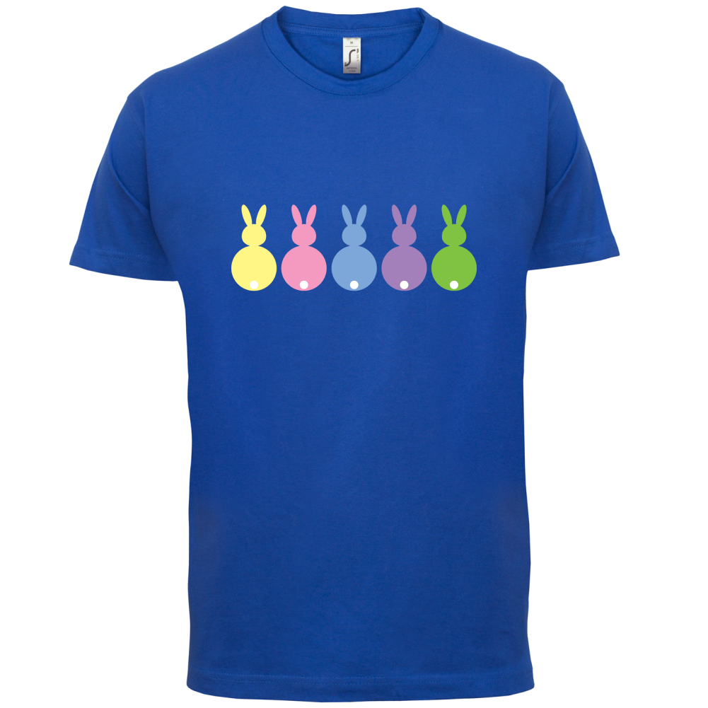 Multi Colour Easter Bunny's T Shirt