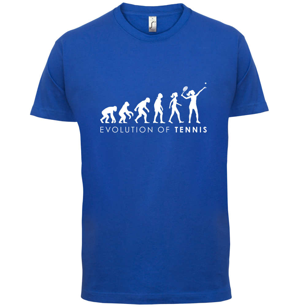 Evolution Of Woman Tennis T Shirt
