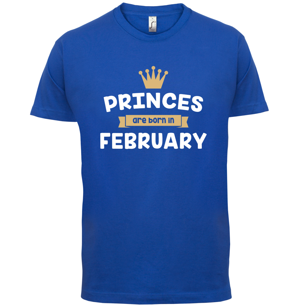 Princes Are Born In February T Shirt