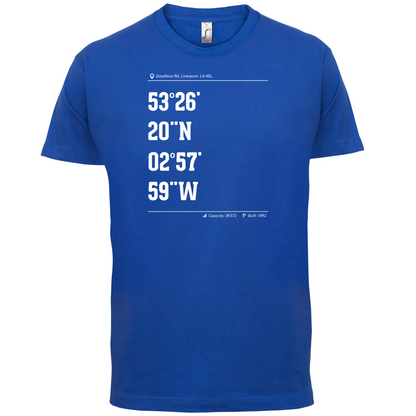 Stadium Coordinates Evertonians T Shirt