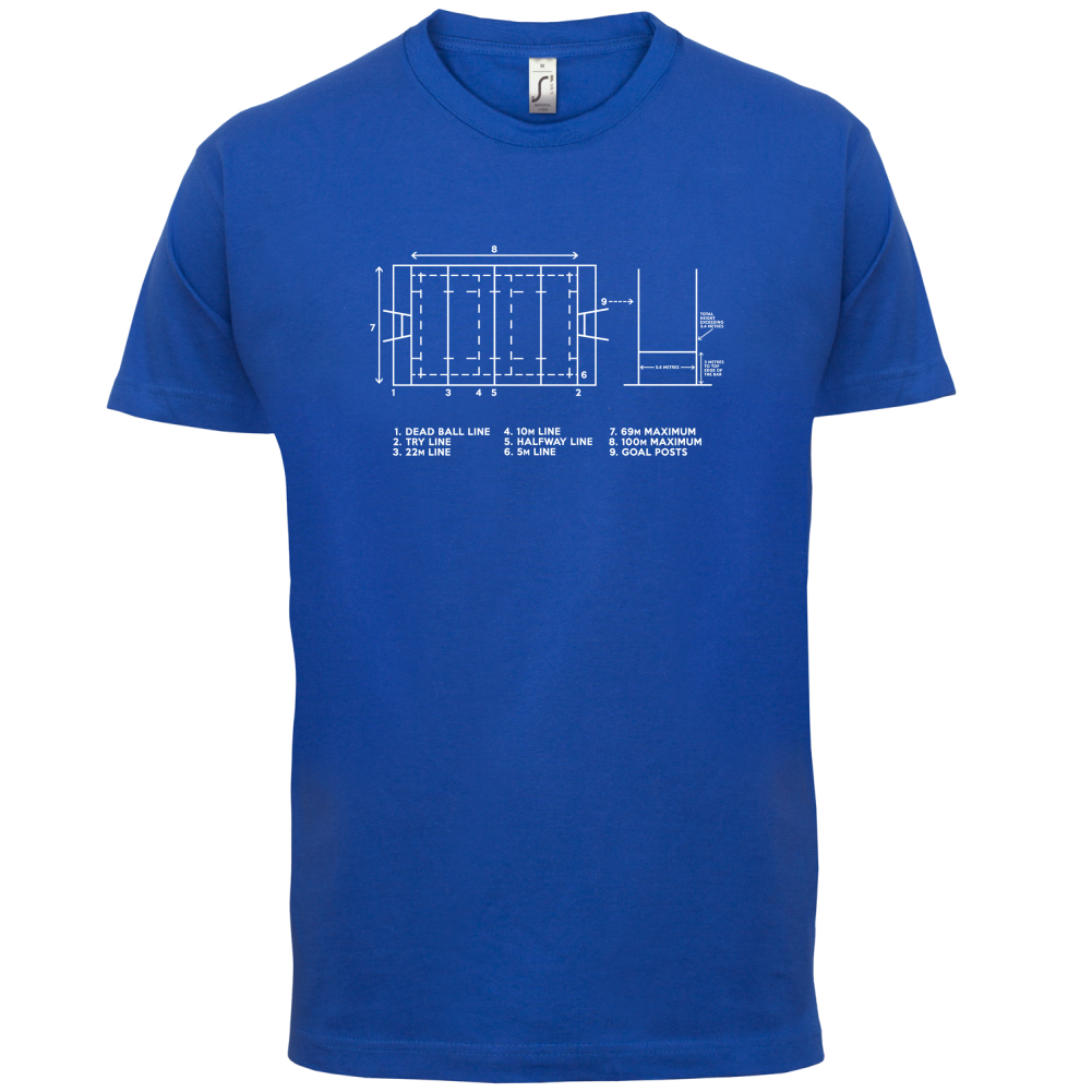 Rugby Pitch Diagram T Shirt