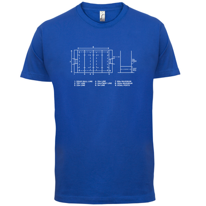 Rugby Pitch Diagram T Shirt