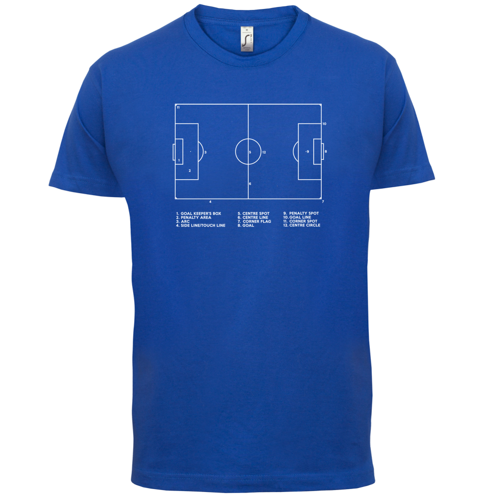 Football Pitch Diagram T Shirt