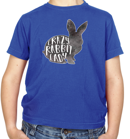 Crazy Rabbit Lady Kids T Shirt