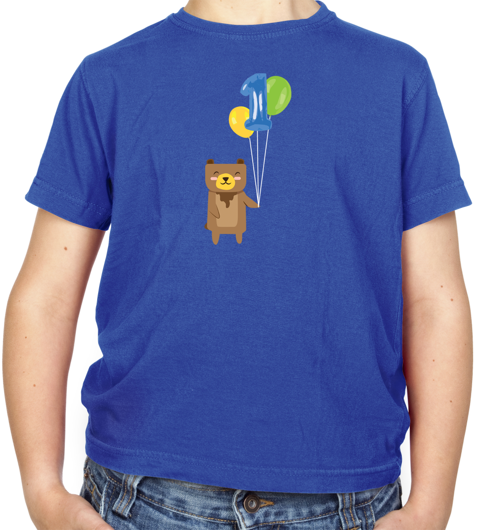 1st Birthday Bear Kids T Shirt
