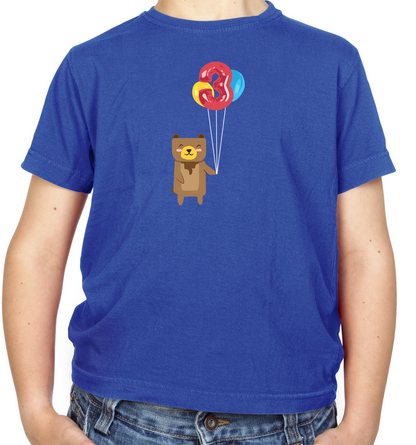 3rd Birthday Bear Kids T Shirt