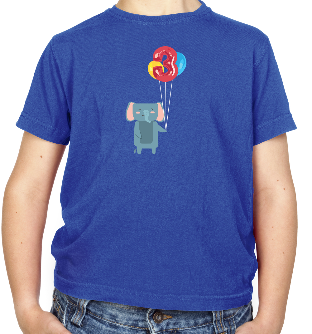 3rd Birthday Elephant Kids T Shirt