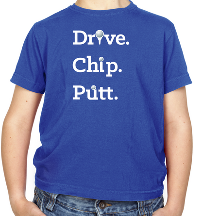 Drive Chip Putt Kids T Shirt