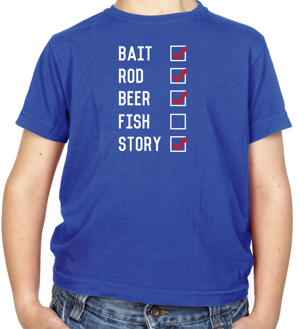 Fishing Checklist Kids T Shirt