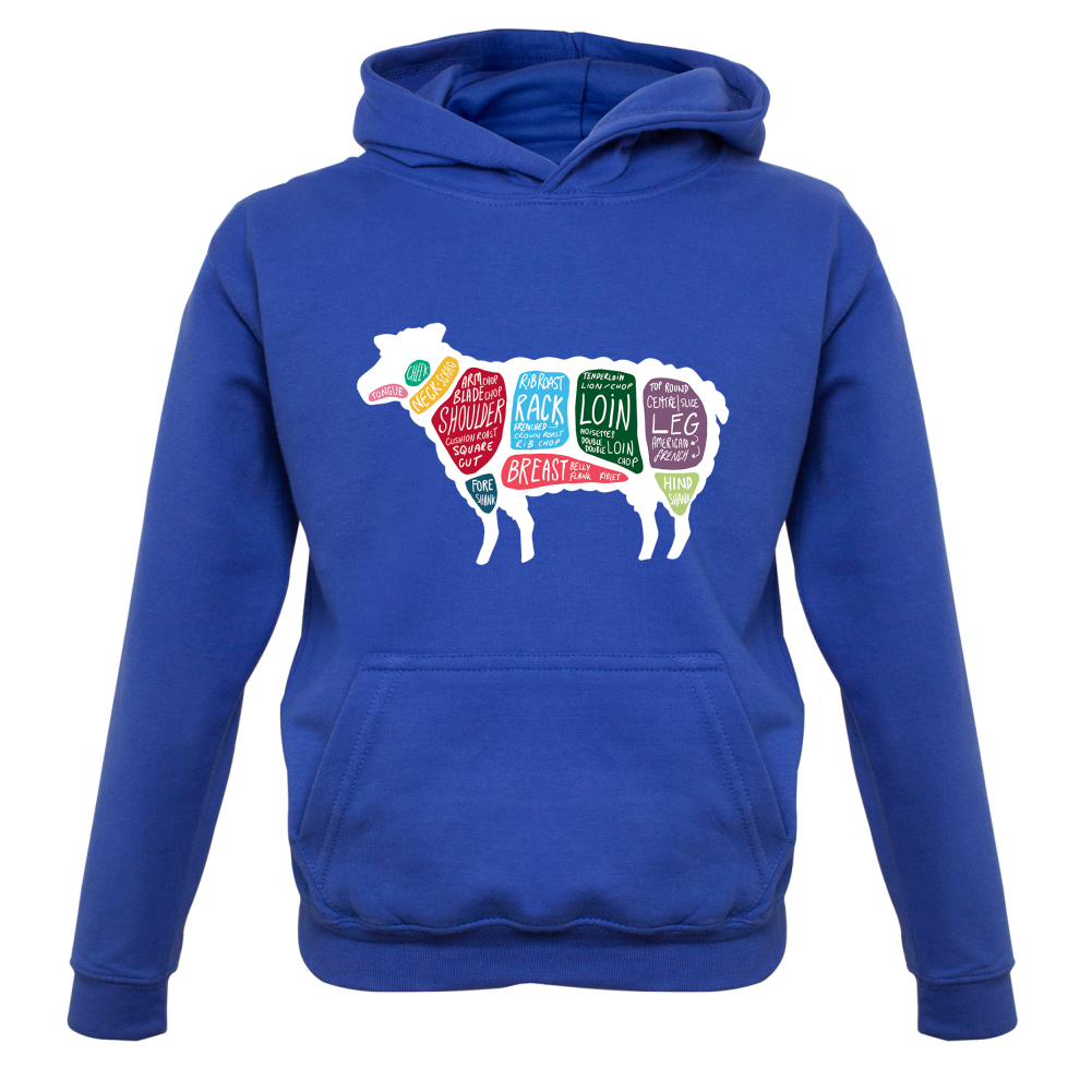 Butcher Sheep Diagram Kids T Shirt