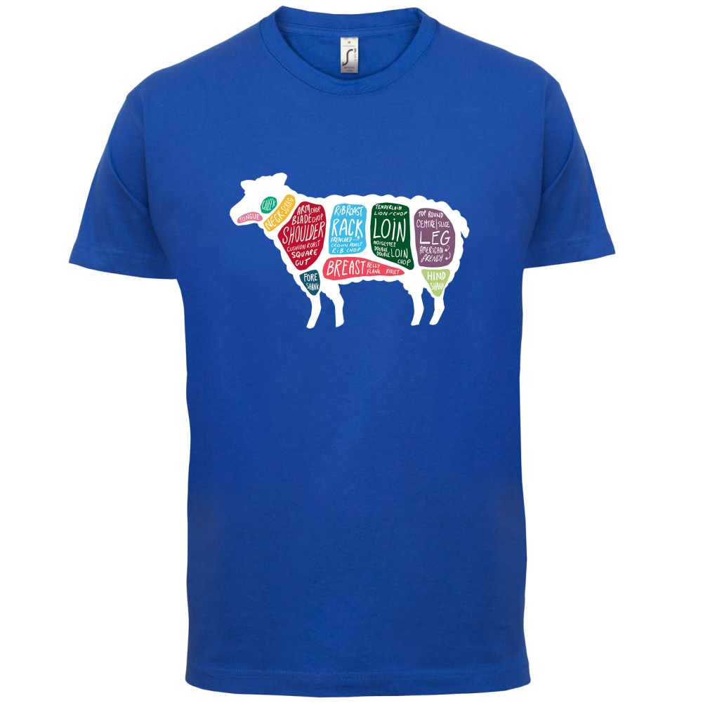 Butcher Sheep Diagram T Shirt