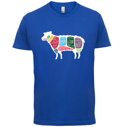 Butcher Sheep Diagram T Shirt