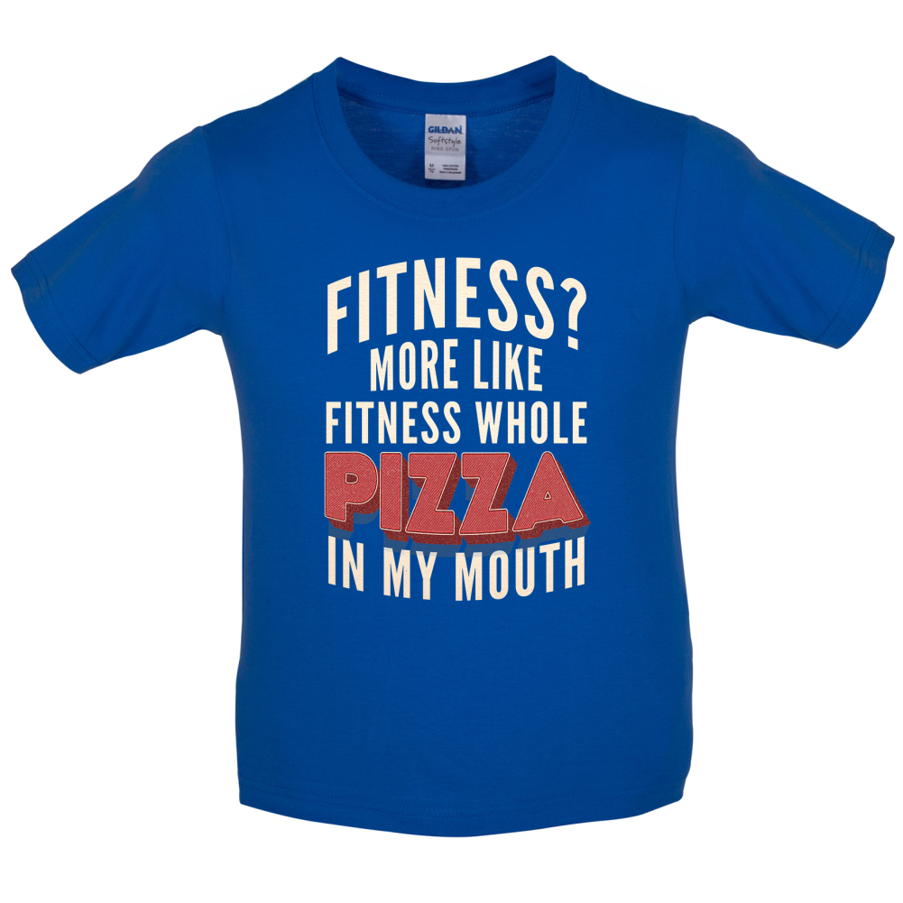 Fitness Pizza In My Mouth Kids T Shirt