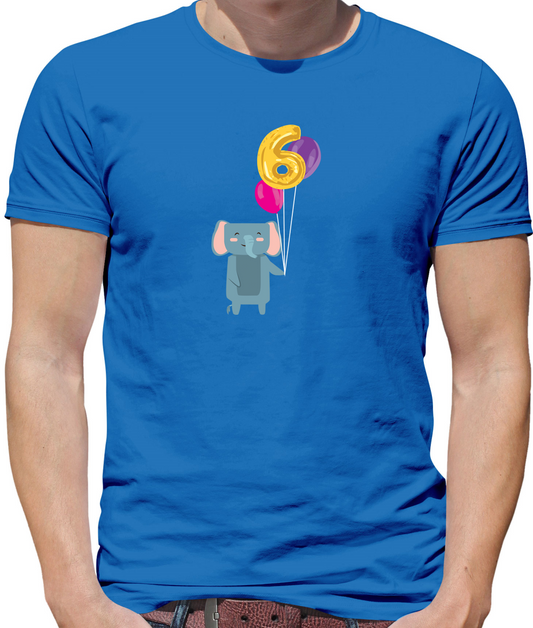 6th Birthday Elephant T Shirt