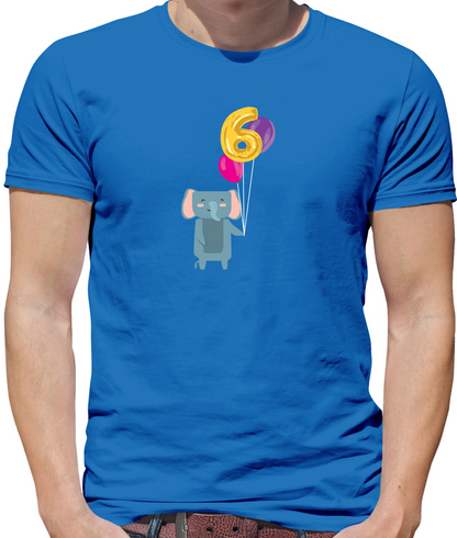 6th Birthday Elephant T Shirt