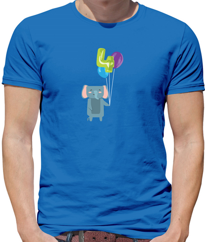 4th Birthday Elephant T Shirt