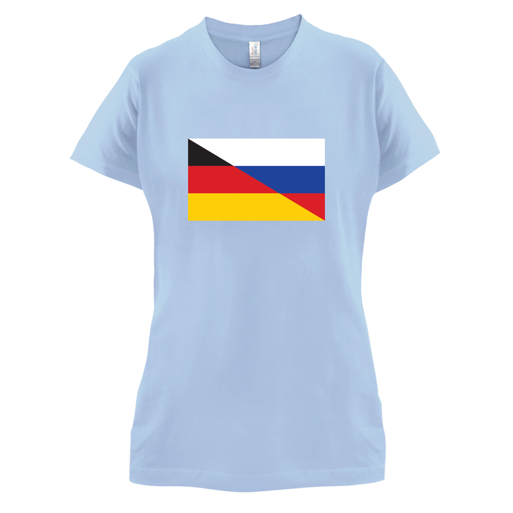 Half German Half Russian Flag T Shirt