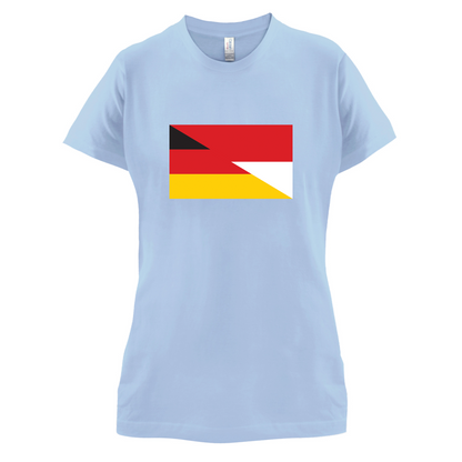 Half German Half Polish Flag T Shirt