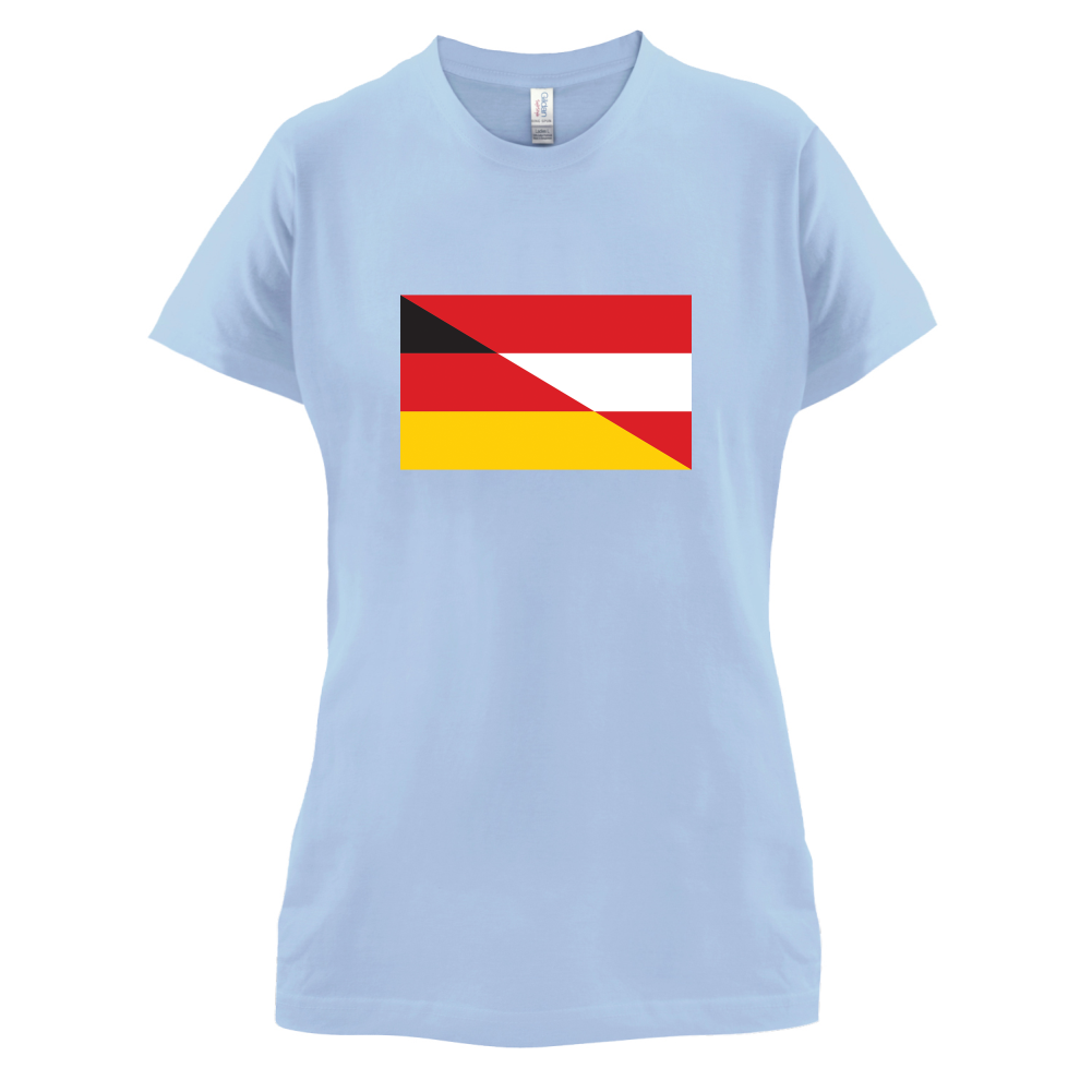 Half German Half Austrian Flag T Shirt
