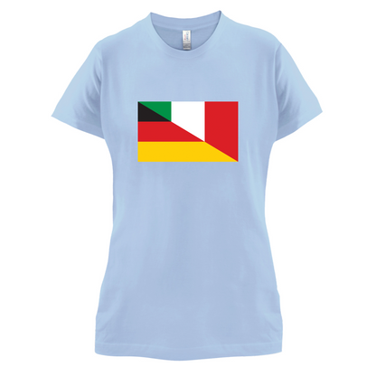 Half German Half Italian Flag T Shirt