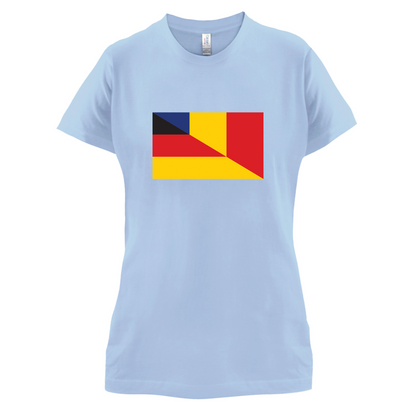 Half German Half Romanian Flag T Shirt