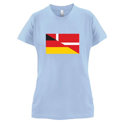 Half German Half Danish Flag T Shirt
