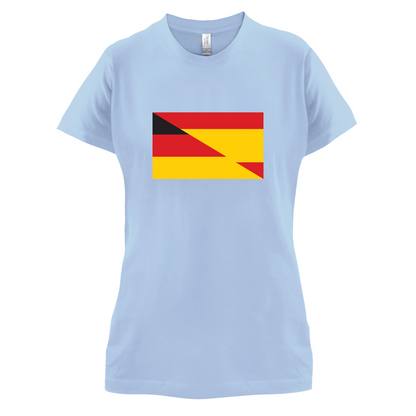 Half German Half Spanish Flag T Shirt