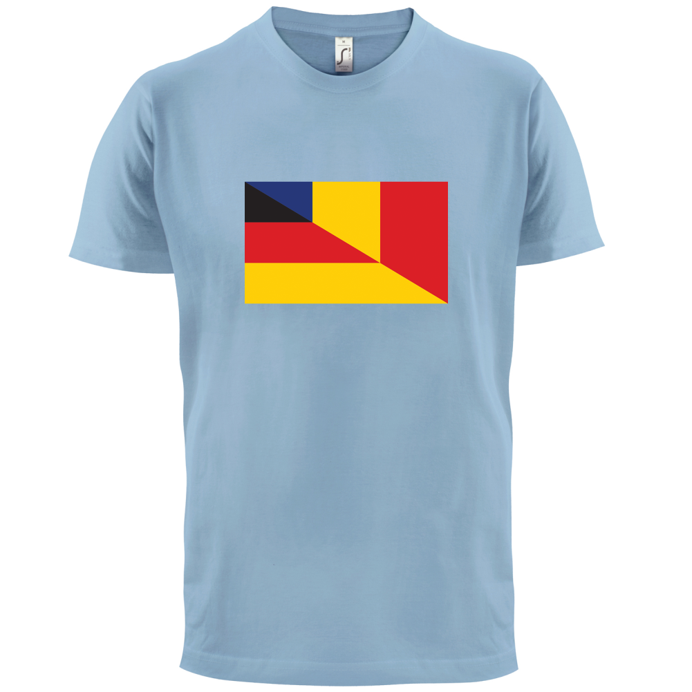 Half German Half Romanian Flag T Shirt