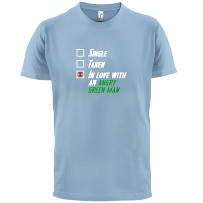 Single Taken Angry Green Man T Shirt