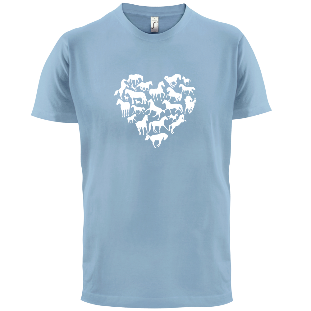 Love Heart Horse T Shirt