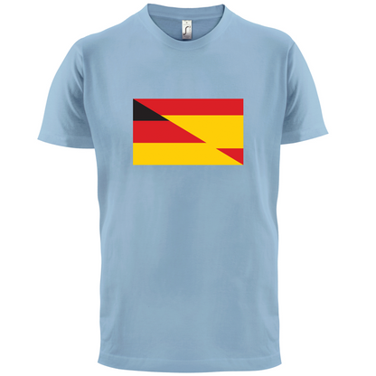 Half German Half Spanish Flag T Shirt
