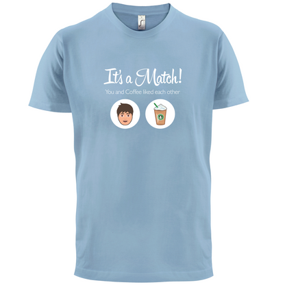 It's A Match Coffee Male T Shirt