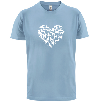Love Heart Dogs T Shirt