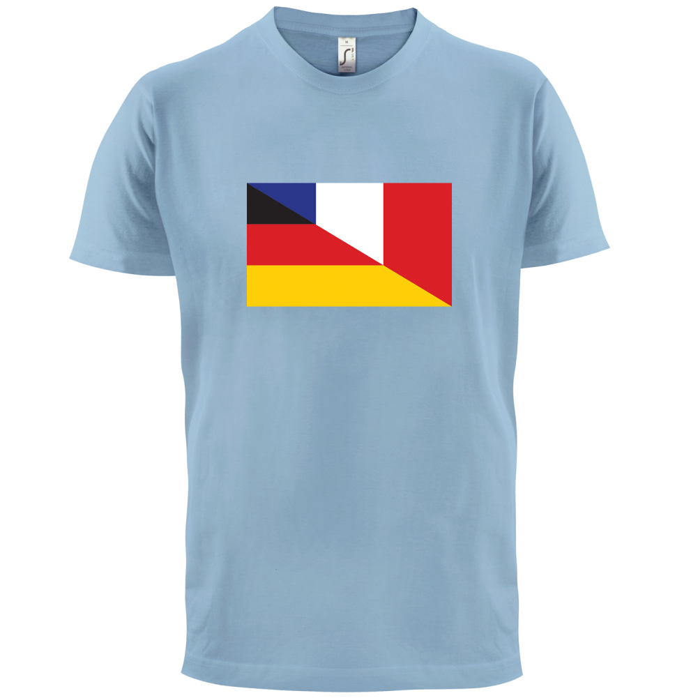Half German Half French Flag T Shirt