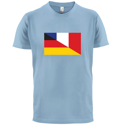 Half German Half French Flag T Shirt
