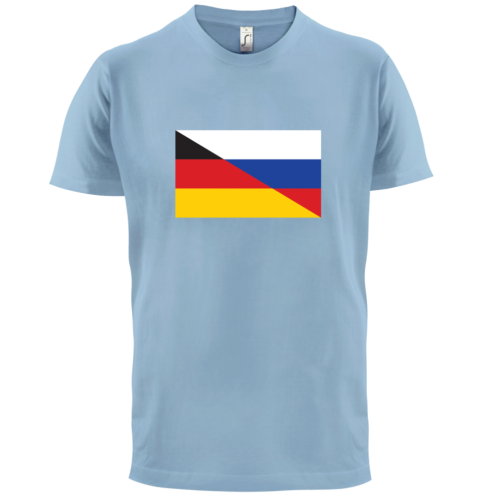 Half German Half Russian Flag T Shirt
