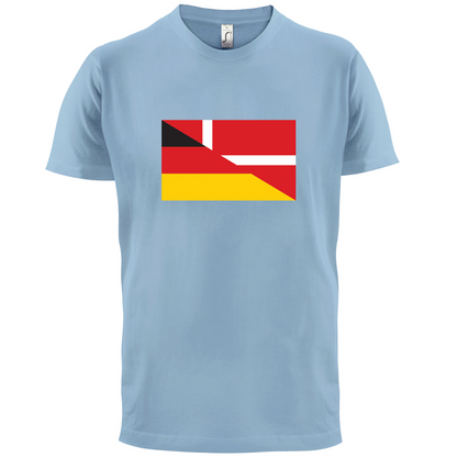 Half German Half Danish Flag T Shirt