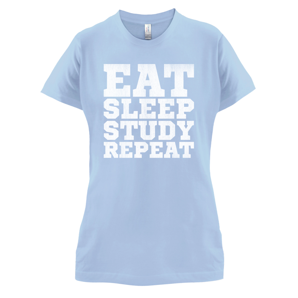 Eat Sleep Study Repeat T Shirt