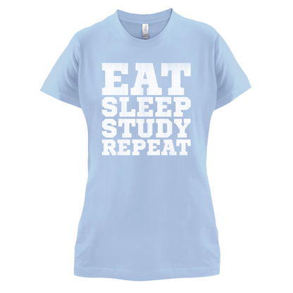 Eat Sleep Study Repeat T Shirt