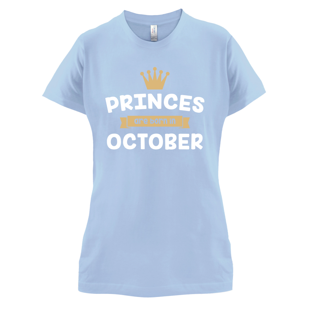 Princes Are Born In October T Shirt