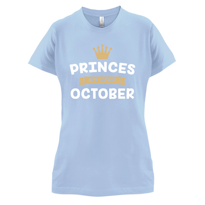 Princes Are Born In October T Shirt