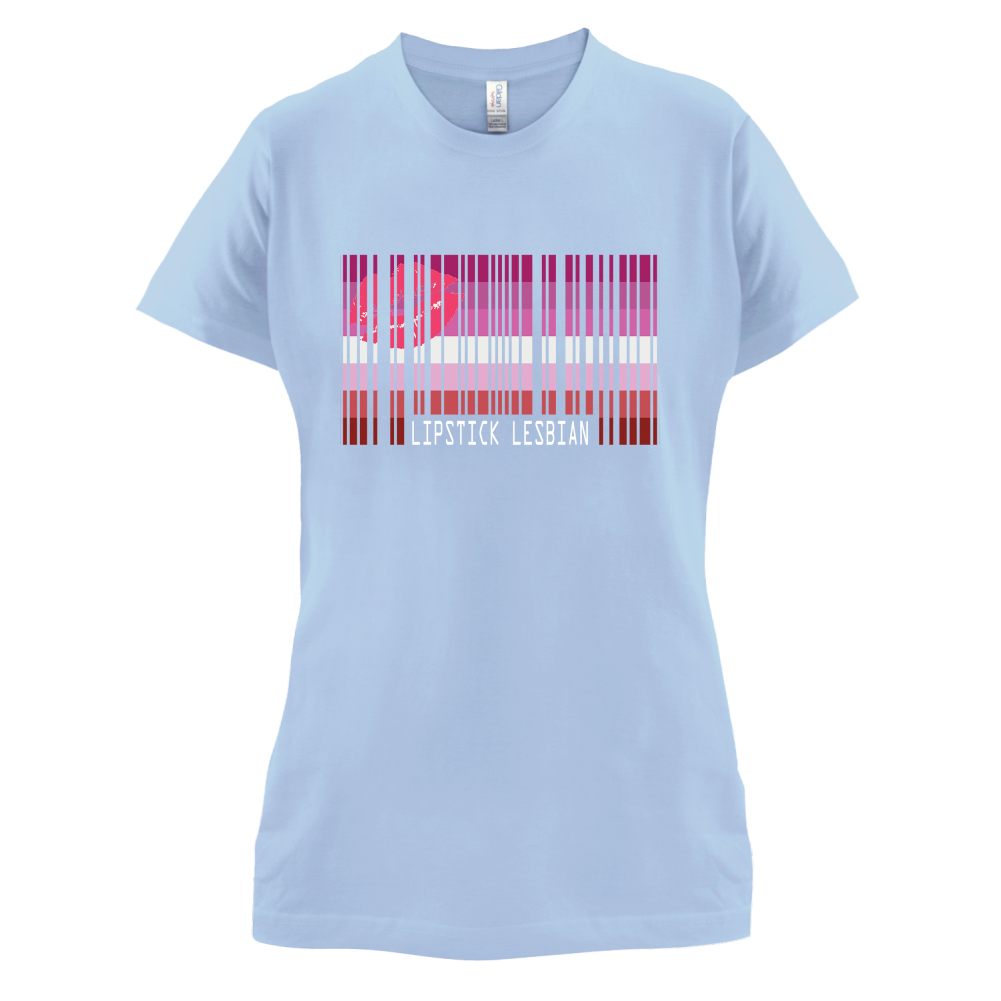 LGBT Barcode Flags - Lipstick Lesbian T Shirt