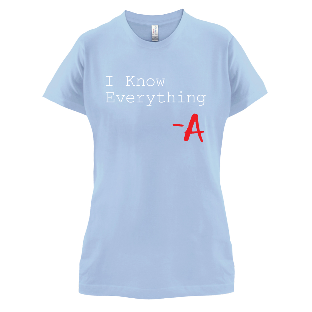 I Know Everything T Shirt