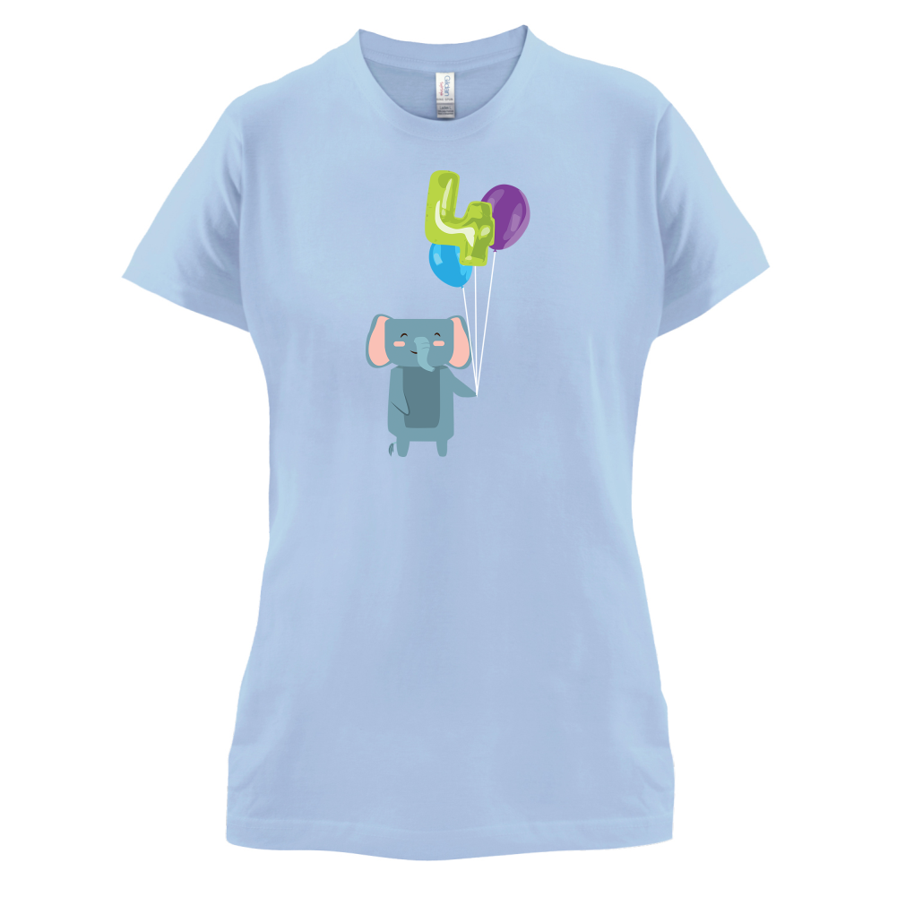 4th Birthday Elephant T Shirt