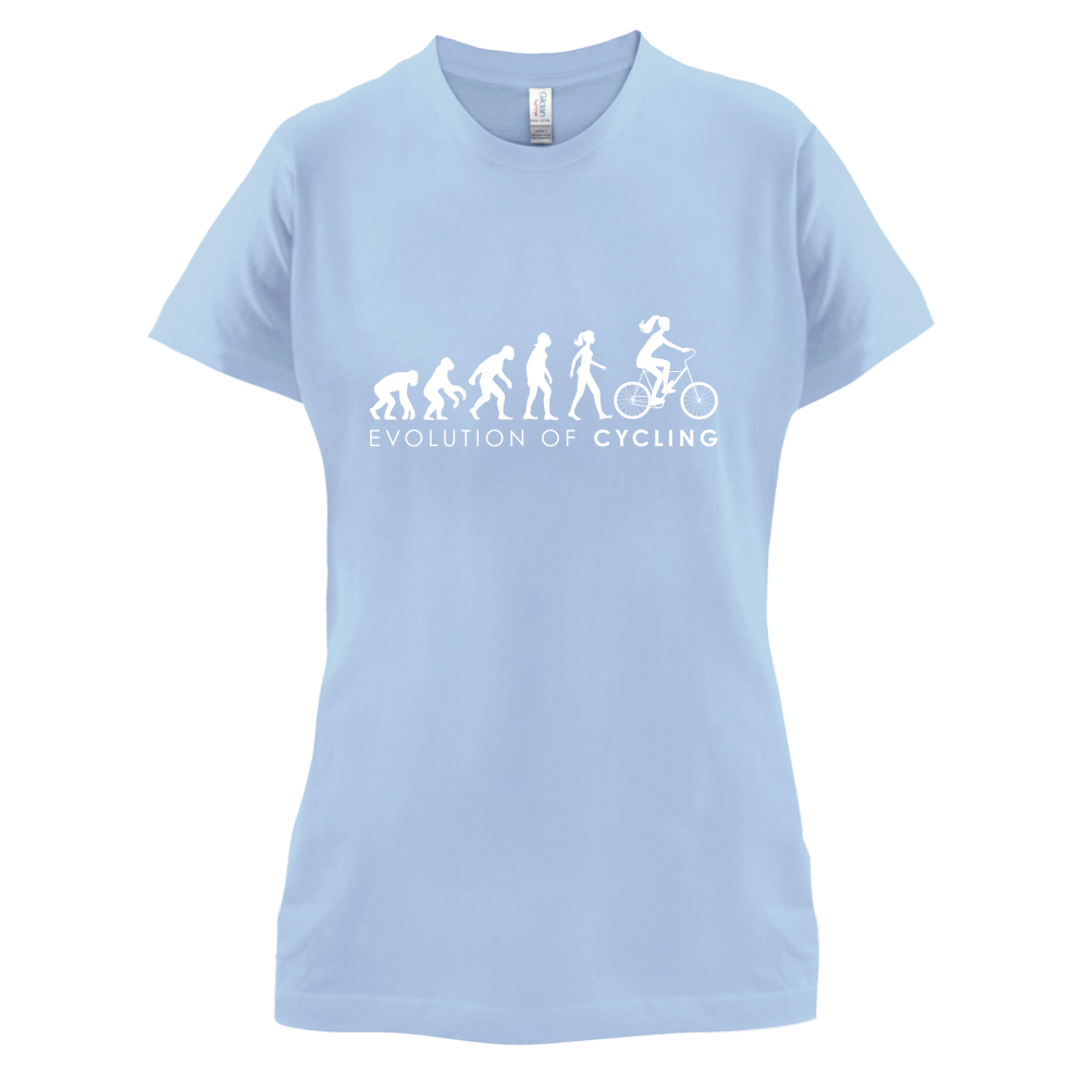 Evolution Of Woman Cycling T Shirt